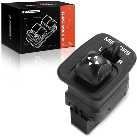 A-Premium Power Mirror Switch Compatible with 1997-2005 Ford F150 F250 F350 Super Duty Excursion Expedition Escort Thunderbird Windstar Sable, Front Left Driver Side, Replaces# F65Z17B676AB
