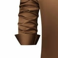 thumbnail image 5 of BRGZLK Men Business Casual Satin Shirt Long Sleeve Turn Down Collar Trendy Cozy Button Up Shirt Top Party Shirt Coffee M, 5 of 5