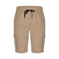 thumbnail image 7 of Amvlyk Cargo Shorts for Men Solid Elastic Waist Knee Length Running Shorts with Pockets Stretch Casual Athletic Shorts for Camping Fishing Travel Exercise, 7 of 7