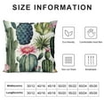 thumbnail image 5 of RUIYC  Pack of 2 Decorative Square Throw Pillow Covers Cushion Case  Green Blue Cacti Flower Soft Pillowcase Pillow Sham Protector for Bed Sofa Couch Home Decor, 5 of 5