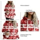 thumbnail image 5 of Sudadera de manga larga para mujer con cordón y estampado navideño con capucha para otoño e invierno Rojo XXL, 5 of 6