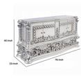 thumbnail image 5 of Benjara Vera Sideboard Buffet Console- 79" 4 Doors- Platinum Floral Scroll, 5 of 6