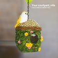 thumbnail image 4 of Comedero para pájaros de resina para exteriores, ideal para patio, jardín y decoración., 4 of 14