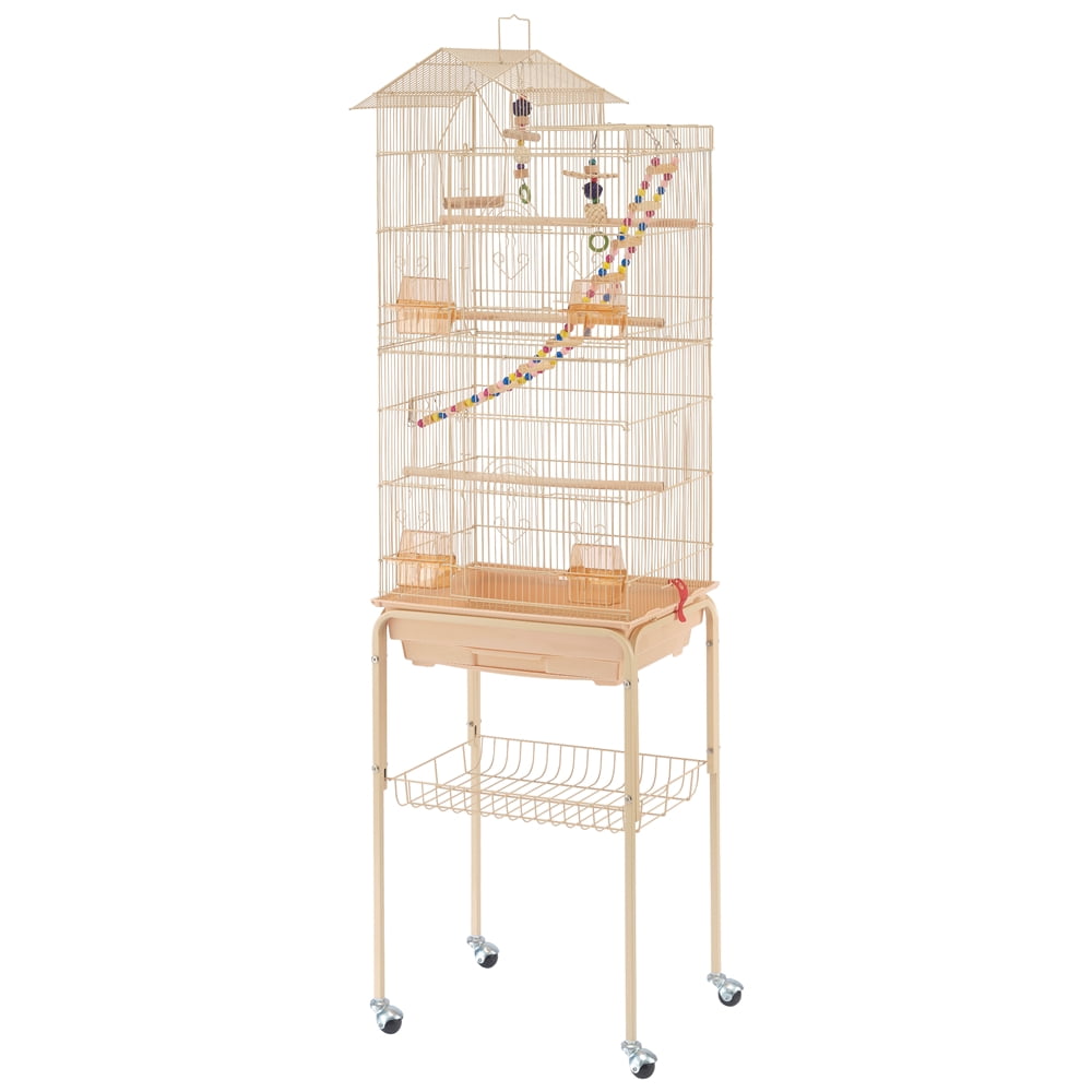 Buy Yaheetech Rolling Metal Bird Cage with Detachable Stand Large