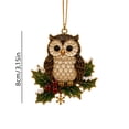 thumbnail image 4 of Clearance! Christmas Tree Ornament, Acrylic Hanging Pendant with Holly Leaf, Holiday Keepsake Decor, Xmas Tree Wreath Garland Home Decorations Indoor (Owl), 4 of 8