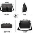 thumbnail image 5 of Vintage Style Mens Laptop Bag Water Resistant Business Travel Briefcase Satchel Work Computer Bag, 5 of 6