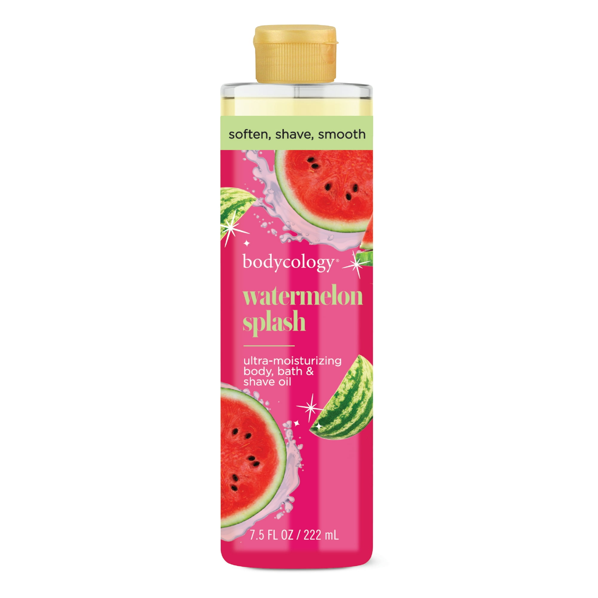 Bodycology Watermelon Splash Ultra-Moisturizing Body, Bath & Shave Oil, 7.5 fl oz