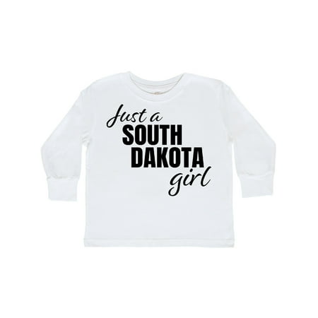 

Inktastic Just a South Dakota Girl Born and Raised Gift Toddler Toddler Girl Long Sleeve T-Shirt