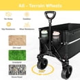 thumbnail image 4 of Carrito Utilitario Plegable ROSONG Carro Plegable Negro Resistente 120L, 4 of 7