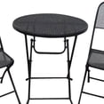 thumbnail image 6 of Four Seasons Courtyard Padova Foldable 3 Piece Bistro Dining Set, Black, 6 of 7