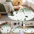 thumbnail image 5 of Round Rugs 4 Ft, Green Spring Botanical Non Slip Area Rugs for Kitchen Bedroom Entryway, Weeping Eucalyptus Butterfly Washable Carpet Runner Rug Floor Mats for Bedroom Home Decor, 5 of 8