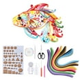 thumbnail image 2 of Kits de bricolaje para hacer filigranas de papel, 14 piezas, con tiras de filigranas de 6 colores, juego de herramientas para manualidades, 2 of 15