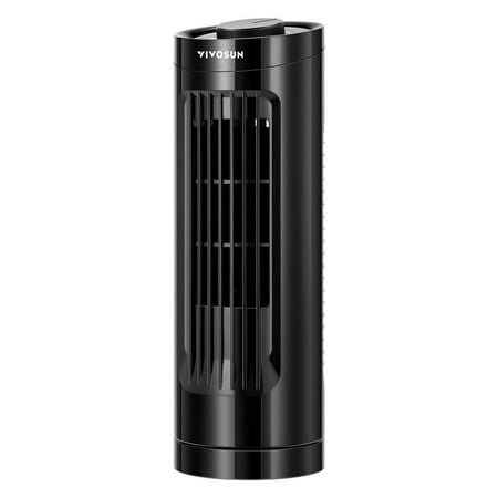 

13 in. 3 fan speeds Tower Fan in Black with 70掳 Oscillation