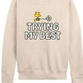 thumbnail image 3 of Peanuts - Trying My Best  - Women's French Terry Pullover Sweatshirt, 3 of 6