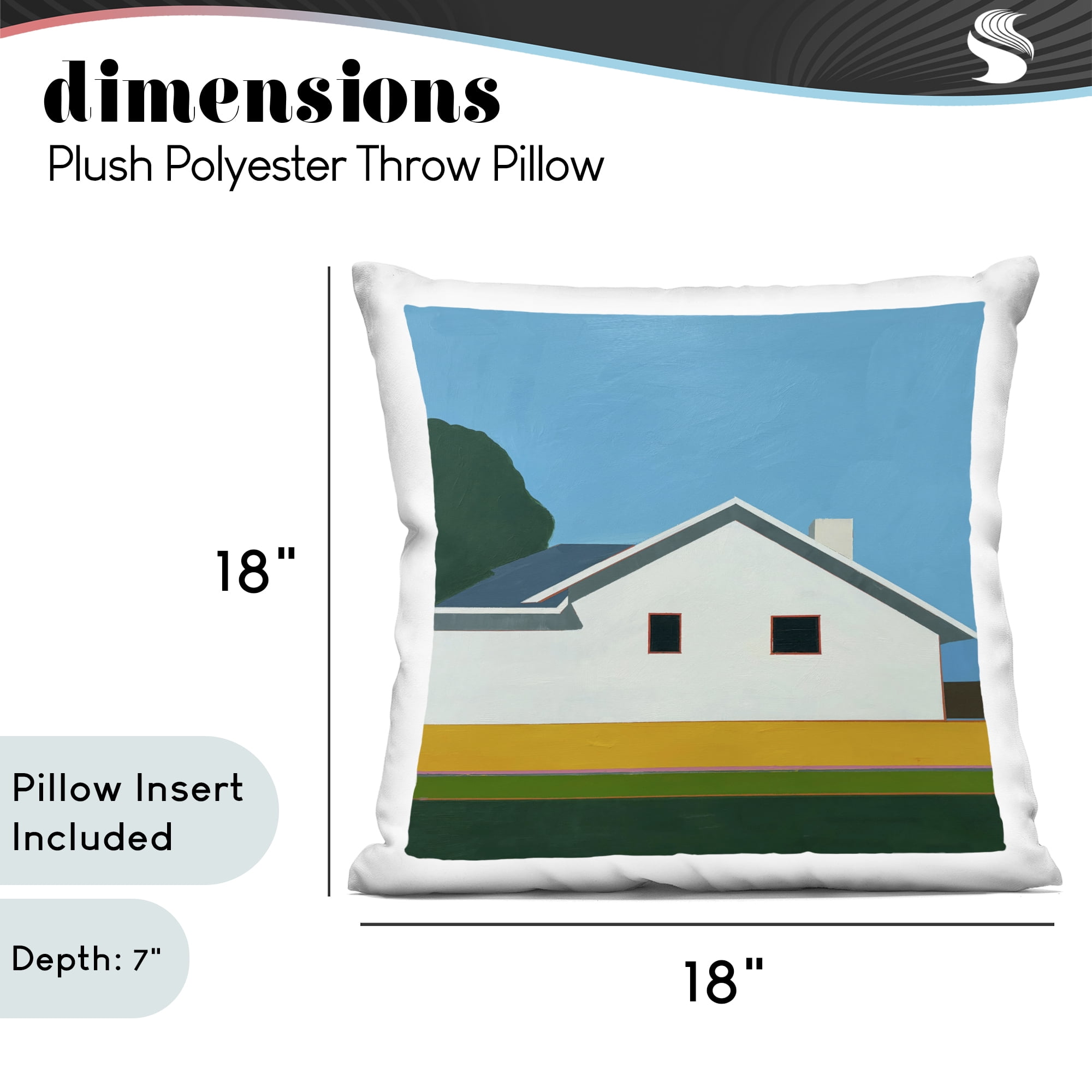 Stupell Industries Sunkissed Suburbia House Decorative Printed Throw Pillow, design by Jan Weiss