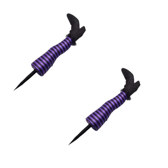 Halloween Decorations Outdoor Witch Legs Yard Stakes, Witch Halloween Graveyard Lawn, Yard, Prop and Patio Decorations,2pcs 13.4in