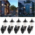 thumbnail image 2 of Lámparas de pared en miniatura 5 Uds 1/87 Modelo de Lámparas de Pared, Modelo de Lámpara de Construcción Modelo de Ferrocarril para Paisaje Arquitectura Modelo Accesorios D , Negro Negro Magideal Lámparas de pared en miniatura, 2 of 7