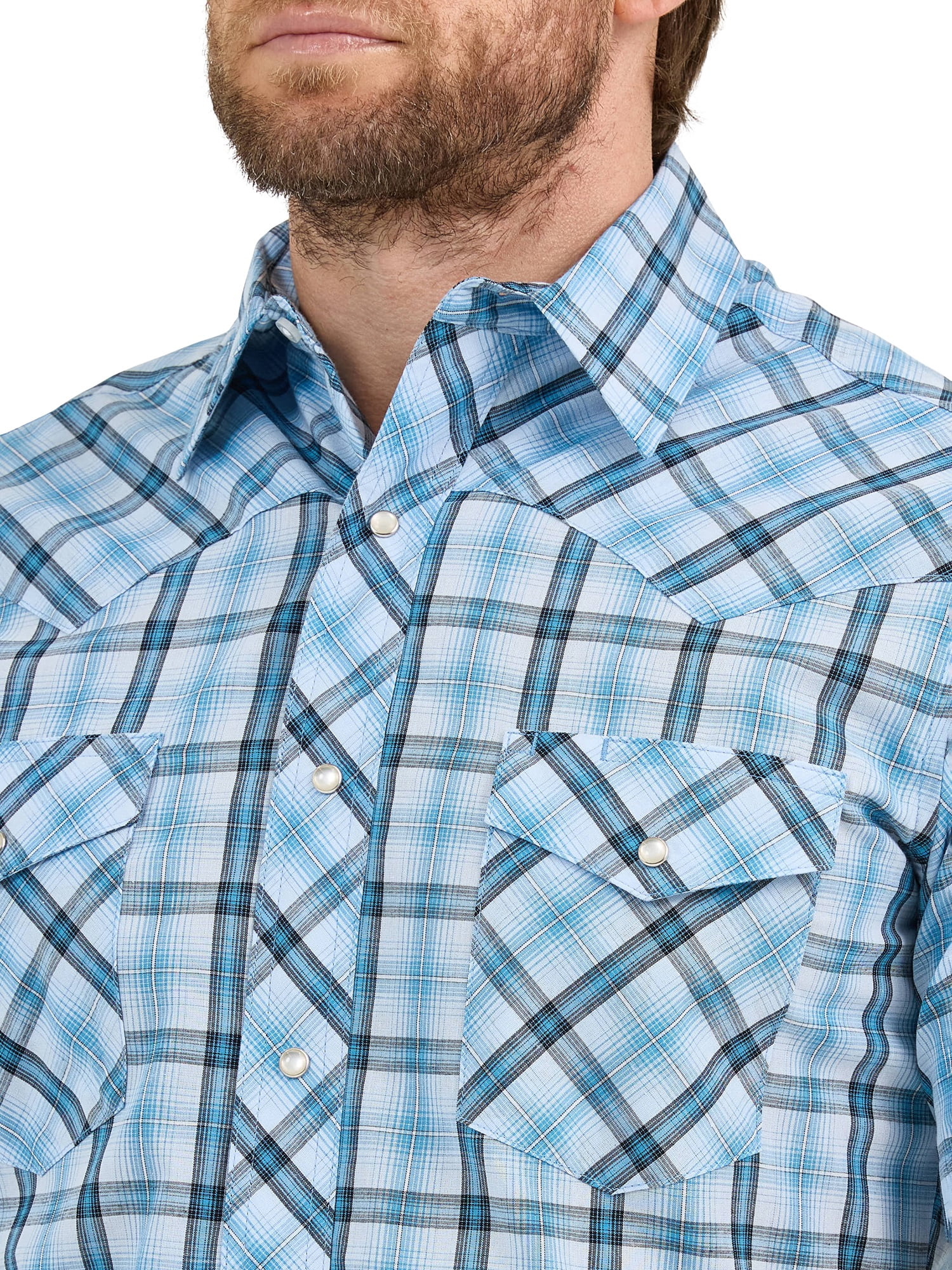 Wrangler® Men's and Big Men's Regular Fit Short Sleeve Western Shirt, Sizes S-5XL