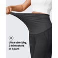 thumbnail image 2 of G4Free Maternity Pants Over The Belly Yoga Dress Work Pregnancy Pants Stretchy Lounge Wide Leg Trousers with Pockets, 2 of 7
