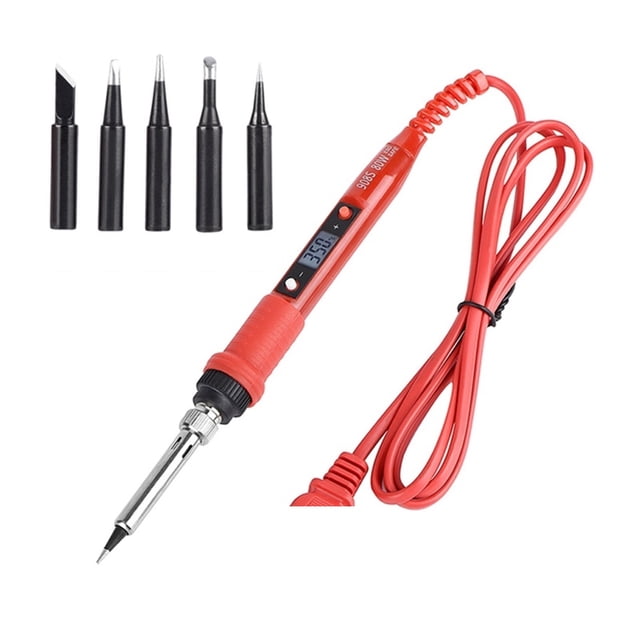 Fer à Souder Électrique, Outil de Soudage LCD à Température Réglable, Tête de Fer à Souder en Céramique, Outils de Réparation de Soudure, Efficacité Plus Grande