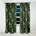 thumbnail image 3 of Designart "Lush Harmony Of Green And Yellow Leaves III" Paisley Blackout Curtain Single Panel, 3 of 4
