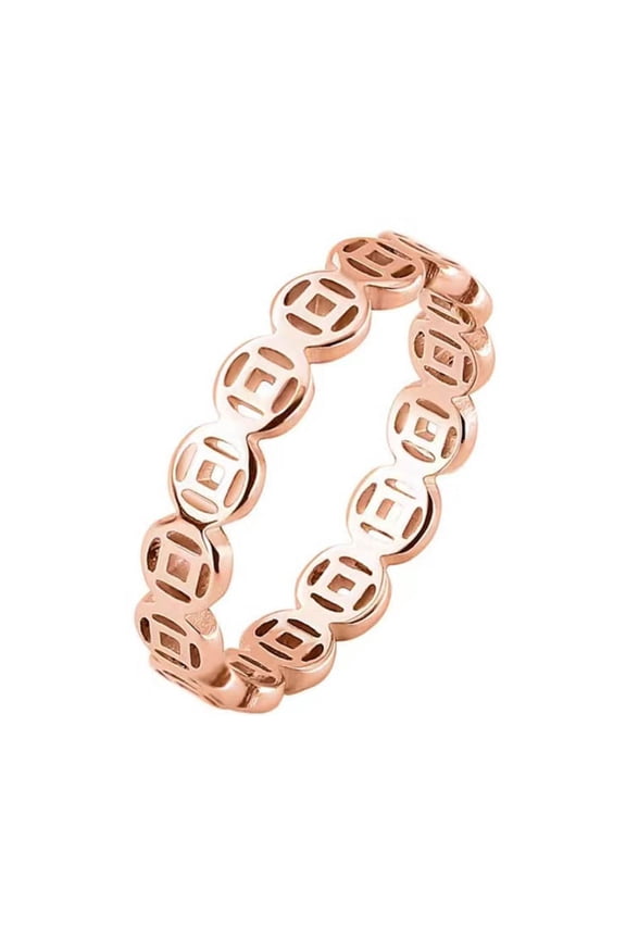 Stainless Steel Coin Gold Silver Plated Five Emperors Coin Rings Men Women Retro Distressed Indexes Fingers Rings