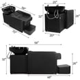 thumbnail image 2 of Artist Hand Barber Backwash Chair with Ceramic Shampoo Bowl Sink Unit, Foot Pedal for Spa Beauty Salon, Black, 2 of 9