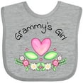 thumbnail image 3 of Inktastic Grammy's Girl Heart Flowers Girls Baby Bib, 3 of 4