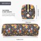 thumbnail image 3 of Balery Colorful Flowers with Butterfly Estuche de Lápices de Cuero Impreso, Estuche para Suministros de Arte, Estuche de Lápices con Cremallera, Estuche de Almacenamiento de Papelería, 3 of 7