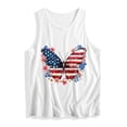 thumbnail image 4 of Zynoxe Patriotic Tank Tops for Women Fourth of July Sleeveless Graphic Tees Casual Fashion Round Neck Womens Summer Tops (#04 White,2XL), 4 of 5