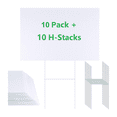 thumbnail image 1 of Blank Yard Signs with Stakes, Yard Sign 12 Pack 17x12 Inch Plastic Double Sided Outdoor Lawn Signs, 1 of 8