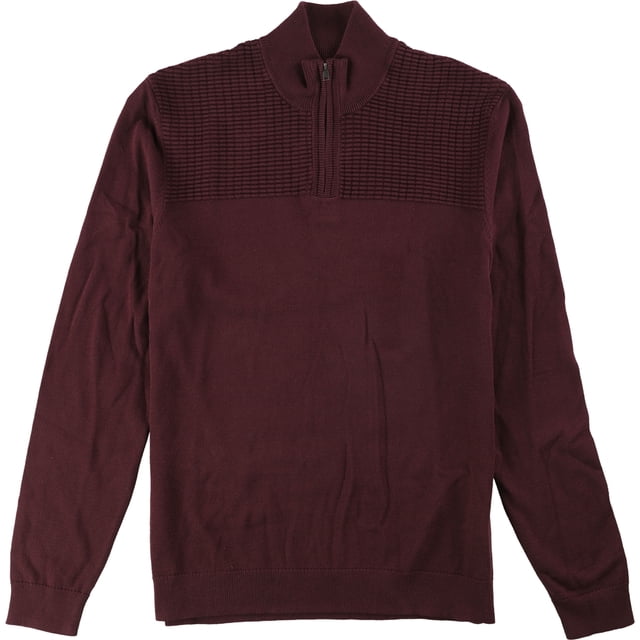 Alfani Suéter de punto con textura para hombre, rojo, pequeño