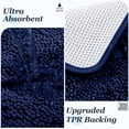 thumbnail image 5 of Sasttie Chenille Bathroom Rugs 20x24,Quick Dry Machine Washable Bath Mats with Rubber Backing,Navy, 5 of 8