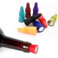 thumbnail image 2 of Tapones para vino Sellador de botellas de bebidas Tapones de silicona suave para botellas de vino Corchos con tapa de agarre para mantener el vino y el champán frescos, paquete de 5, 2 of 5