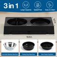 thumbnail image 2 of ZALALOVA Elevated Dog Bowls,Slow Feeder Dog Bowls with No Spill Dog Water Bowl, Non-Slip Food and Water Bowls with Stand for Medium and Large Dogs(Black), 2 of 7