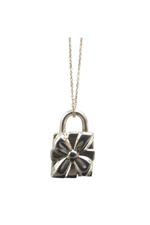Pre-Owned Tiffany & Co. Gift Box Motif Necklace Pendant, 925 Silver, Women's