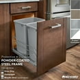 thumbnail image 3 of Rev-A-Shelf Double 50 Qt Pullout Soft-Close Steel Kitchen Trash Cans, 3 of 13