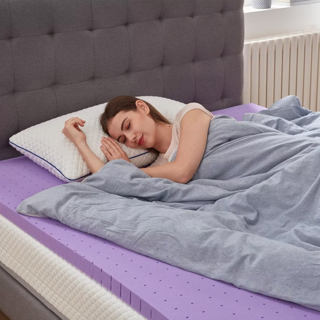 BDEUS 3 inch Mattress Topper, Cooling Gel Memory Foam Bed Topper for Pressure Relief, Twin-XL