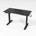 thumbnail image 1 of LJ 53” Electric Height Adjustable Sit-Stand Computer Desk - Black, 1 of 3