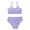 Purple, variant on Ruyang Girls 2025 Kids Bikini Swimsuit Solid High Waist Set Youth Swimming Bathing Suits Spaghetti Athletic Sport Swimwear Suits