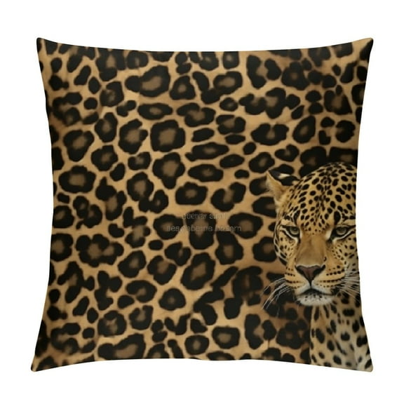 BCIIG Leopard Print Graphic Decorative Throw Pillow Cover 1PC 12x12in