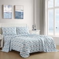 thumbnail image 2 of Beatrice Home Fashions Coastal Print Microfiber 4PC Sheet Set Full Shell Notes, 2 of 5
