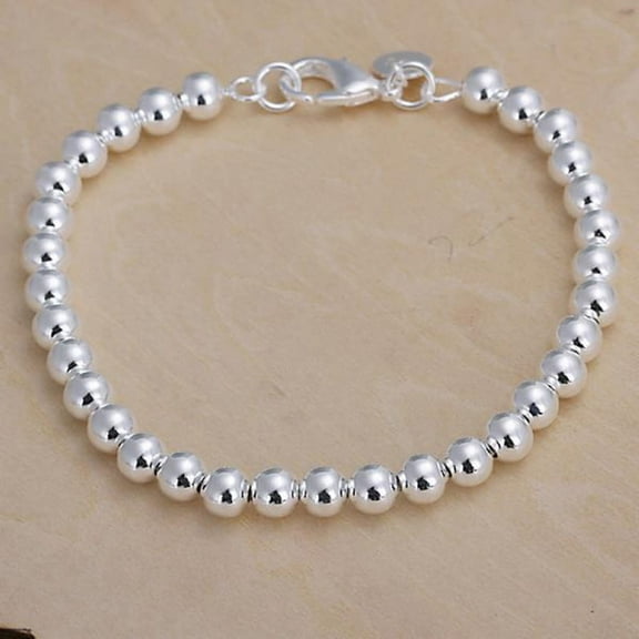 New Jewelry 925 Sterling Silver Classy Light Beads Chain Bracelet for Women Gift Fashion
