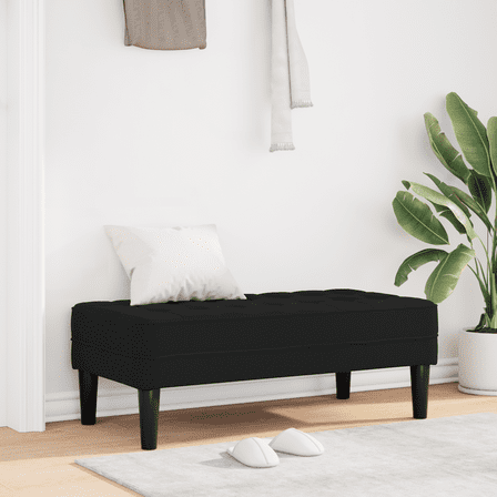 vidaXL Black Velvet Bench 113x57x39 cm