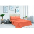 thumbnail image 5 of Royale Linens Twin Size Flat Sheet Only - Brushed 1800 Microfiber - Wrinkle&Stain Resistant - Hotel Quality Flat Sheet Sold Separately - Top Sheet for Bed (Twin, Coral), 5 of 10