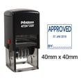 thumbnail image 1 of Printtoo Dater Stamp Self Inking With Approved By Text Office Stationery Date Rubber Stamp-Blue, 1 of 3