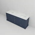 thumbnail image 6 of Navy Blue Double Bath Vanity 80" W X 22" D - Solid Wood Construction, Marble Top, Soft Close, Scratch And Stain , 6 Drawers & 2 Cabinets 80 In. 22 For Bathroom Wood, Surface,, 6 of 7