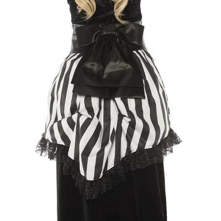 Bustle Womens Adult Black White Striped Victorian Costume Waist Wrap-Os