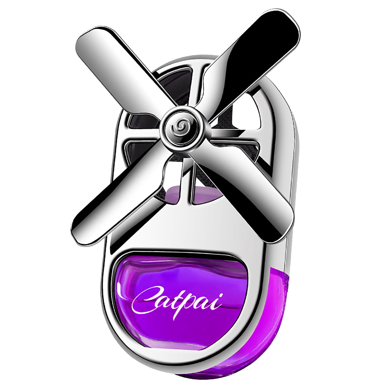 Weloille Rotating Car Aromatherapy Diffuser, 4ml Natural Essential Oil Air Freshener with Windmill Design, ABS Plastic for Vehicle Fragrance,
