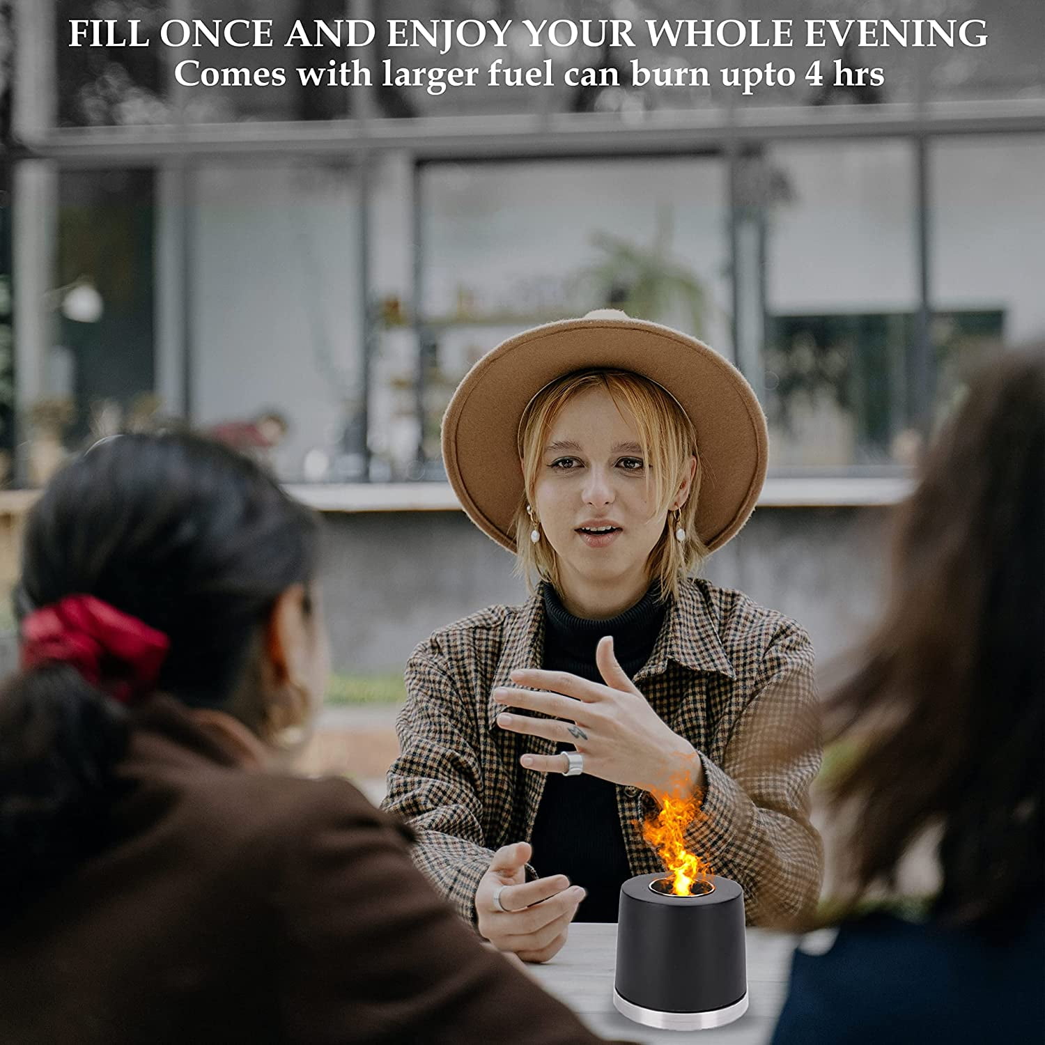 LDVINE Tabletop Fire Pit - Concrete Mini Tabletop Fire Pit – Portable Firepit for Indoor & Outdoor